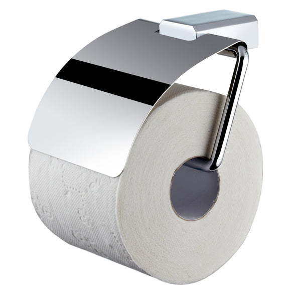 ECKOREA® Polished Chrome Toilet Paper Holder ECK-710H, Durable SUS304 Stainless Steel & Zinc Alloy, Wall-Mounted, Screw-in