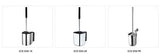 ECKOREA Toilet Brush with Holder SUS304 Stainless Steel Bathroom Cleaning Brush Wall-Mounted ECK-056-2K