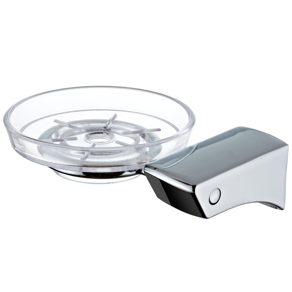 ECKOREA® Polished Chrome Soap Dish Holder ECK-180B, Soap Dish Included, Durable Zinc Alloy, Wall-Mounted, Screw-in