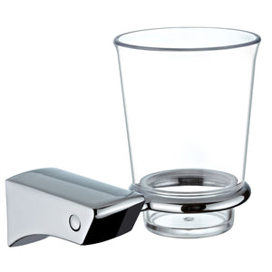 ECKOREA® Polished Chrome Tumbler Holder ECK-180C, Tumbler Included, Durable Zinc Alloy, Wall-Mounted, Screw-in