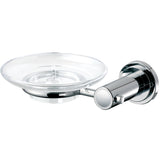 ECKOREA® Polished Chrome Soap Dish Holder ECK-205B, Soap Dish Included, Durable Zinc Alloy, Wall-Mounted, Screw-in