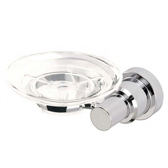 ECKOREA® Polished Chrome Soap Dish Holder ECK-210B, Soap Dish Included, Durable Zinc Alloy, Wall-Mounted, Screw-in