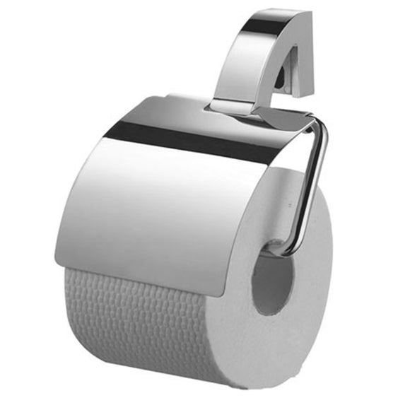 ECKOREA® Polished Chrome Toilet Paper Holder ECK-260H, Durable Stainless Steel & Zinc Alloy, Wall-Mounted, Screw-in