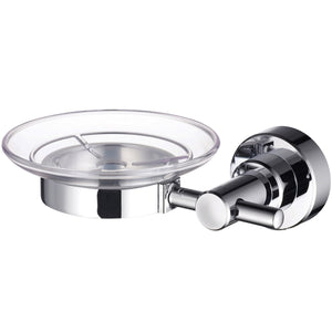 ECKOREA® Polished Chrome Soap Dish Holder ECK-280B, Soap Dish Included, Durable Zinc Alloy, Wall-Mounted, Screw-in
