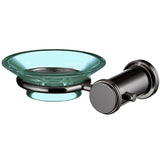 ECKOREA® Polished Black Pearl Soap Dish Holder ECK-300B-BP, Soap Dish Included, Durable Zinc Alloy, Wall-Mounted, Screw-in