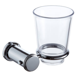 ECKOREA® Polished Chrome Tumbler Holder ECK-300C, Tumbler Included, Durable Zinc Alloy, Wall-Mounted, Screw-in