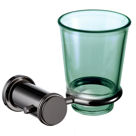 ECKOREA® Polished Black Pearl Tumbler Holder ECK-300C-BP, Tumbler Included, Durable Zinc Alloy, Wall-Mounted, Screw-in