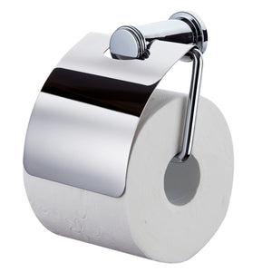 ECKOREA® Polished Chrome Toilet Paper Holder ECK-300H, Durable SUS304 Stainless Steel & Zinc Alloy, Wall-Mounted, Screw-in