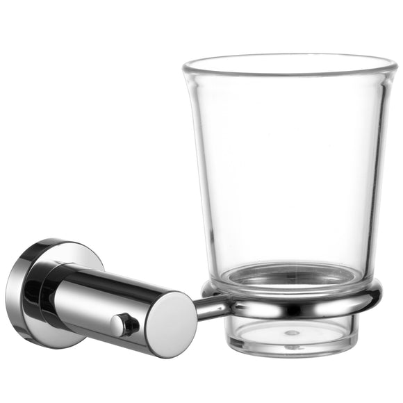 ECKOREA® Polished Chrome Tumbler Holder ECK-310C, Tumbler Included, Durable Zinc Alloy, Wall-Mounted, Screw-in