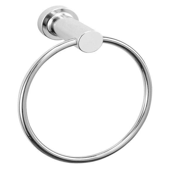 ECKOREA® Polished Chrome Ring Towel Holder ECK-311-RS, Durable SUS304 Stainless Steel & Zinc Alloy, Wall-Mounted, Screw-in
