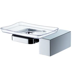 ECKOREA® Polished Chrome Soap Dish Holder ECK-330B, Soap Dish Included, Durable Zinc Alloy, Wall-Mounted, Screw-in
