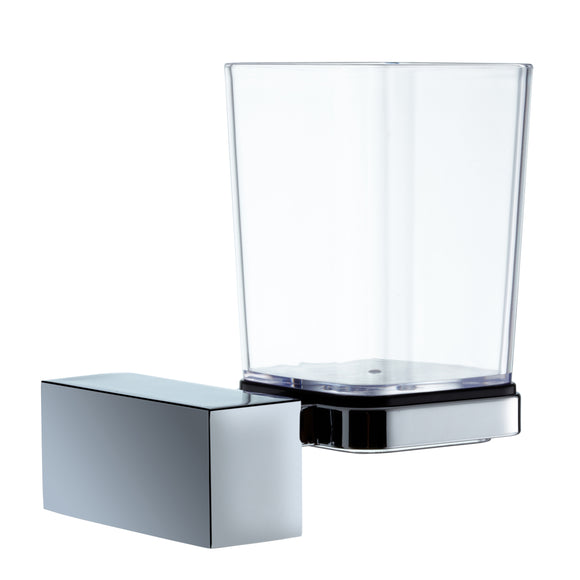 ECKOREA® Polished Chrome Tumbler Holder ECK-330C, Tumbler Included, Durable Zinc Alloy, Wall-Mounted, Screw-in