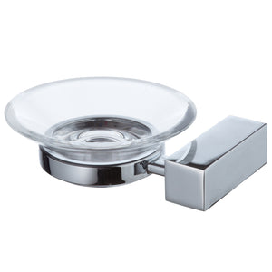 ECKOREA® Polished Chrome Soap Dish Holder ECK-340B, Soap Dish Included, Durable Zinc Alloy, Wall-Mounted, Screw-in