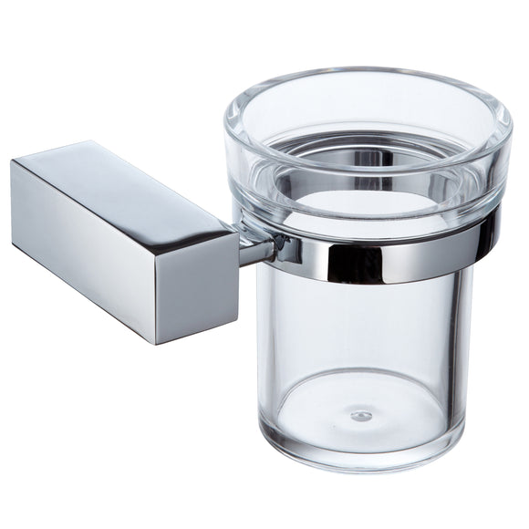 ECKOREA® Polished Chrome Tumbler Holder ECK-340C, Tumbler Included, Durable Zinc Alloy, Wall-Mounted, Screw-in