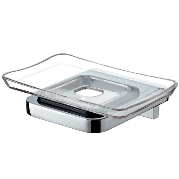 ECKOREA® Polished Chrome Soap Dish Holder ECK-405B, Soap Dish Included, Durable Zinc Alloy, Wall-Mounted, Screw-in