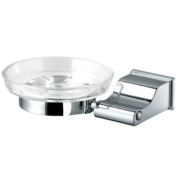 ECKOREA® Polished Chrome Soap Dish Holder ECK-600B, Soap Dish Included, Durable Zinc Alloy, Wall-Mounted, Screw-in