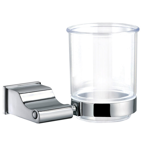ECKOREA® Polished Chrome Tumbler Holder ECK-600C, Tumbler Included, Durable Zinc Alloy, Wall-Mounted, Screw-in