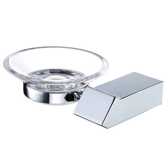 ECKOREA® Polished Chrome Soap Dish Holder ECK-640B, Soap Dish Included, Durable Zinc Alloy, Wall-Mounted, Screw-in