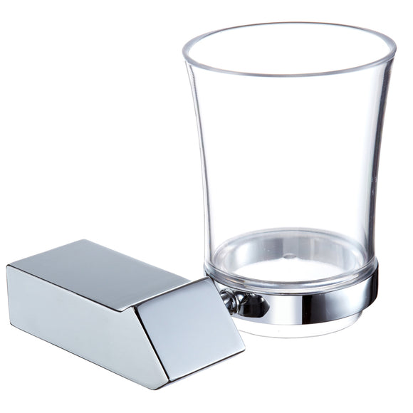 ECKOREA® Polished Chrome Tumbler Holder ECK-640C, Tumbler Included, Durable Zinc Alloy, Wall-Mounted, Screw-in