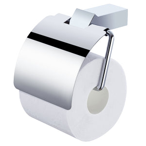 ECKOREA® Polished Chrome Toilet Paper Holder ECK-640H, Durable SUS304 Stainless Steel & Zinc Alloy, Wall-Mounted, Screw-in