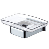 ECKOREA® Polished Chrome Soap Dish Holder ECK-700B, Soap Dish Included, Durable Zinc Alloy, Wall-Mounted, Screw-in