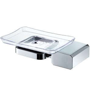ECKOREA® Polished Chrome Soap Dish Holder ECK-710B, Soap Dish Included, Durable Zinc Alloy, Wall-Mounted, Screw-in