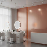 ROSEROSA Peel and Stick Faux Stainless Steel Architectural Film Self-adhesive Wallpaper Door Wrap Counter Top Border Mirror Molding Trim HL243