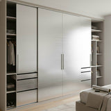 ROSEROSA Peel and Stick Faux Stainless Steel Contact Paper Self-Adhesive Wallpaper Door Wrap Counter Top Border Mirror Molding Trim HL245