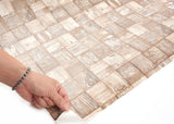ROSEROSA Peel and Stick PVC Wood Self-Adhesive Wallpaper Covering Counter Top Reclaimed Wood ITA441