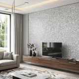 ROSEROSA Peel and Stick Glitter Sand Textured Architectural Film Self-Adhesive Vinyl Wrap Interior Decoration Furniture Refurbishment Wall Covering Border Molding Trim K010