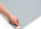 ROSEROSA Peel and Stick PVC Solid Self-adhesive Wallpaper Covering Counter Top Blue Gray KS438F