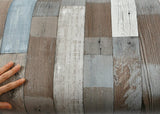 ROSEROSA Peel and Stick PVC Panel Wood Self-adhesive Wallpaper Covering Counter Top LW452