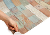 ROSEROSA Peel and Stick PVC Panel Wood Self-adhesive Wallpaper Covering Counter Top LW478