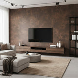 ROSEROSA Peel and Stick Rust Faux Metal Contact Paper Self-Adhesive Wallpaper Door Wrap Counter Top Border Mirror Molding Trim MG265