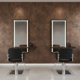 ROSEROSA Peel and Stick Rust Faux Metal Architectural Film Self-adhesive Wallpaper Door Wrap Counter Top Border Mirror Molding Trim MG265