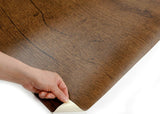 ROSEROSA Peel and Stick PVC Wood Self-Adhesive Wallpaper Covering Counter Top Wild Wood PF032-2