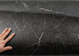 ROSEROSA Peel and Stick Glossy Faux Marble Contact Paper Self-Adhesive Wallpaper Door Wrap Countertop Moulding Trim PGS413