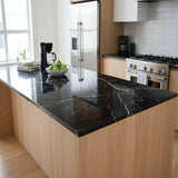 ROSEROSA Peel and Stick Glossy Faux Marble Contact Paper Self-Adhesive Wallpaper Door Wrap Counter Top Border Mirror Molding Trim PGS413