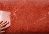ROSEROSA Peel and Stick Glossy Faux Marble Contact Paper Self-Adhesive Wallpaper Door Wrap Countertop Moulding Trim PGS4709-1