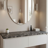 ROSEROSA Peel and Stick Matt Faux Marble Contact Paper Self-Adhesive Wallpaper Door Wrap Counter Top Border Mirror Molding Trim PMS4139