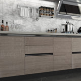 ROSEROSA Peel and Stick Premium Faux Wood Self-Adhesive Wallpaper Door Wrap Countertop Moulding Trim PW111