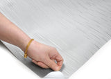 ROSEROSA Peel and Stick Metallic Faux Fabric Contact Paper Self-Adhesive Wallpaper Door Wrap Countertop Moulding Trim RM02
