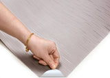 ROSEROSA Peel and Stick Metallic Faux Fabric Contact Paper Self-Adhesive Wallpaper Door Wrap Countertop Moulding Trim RM04