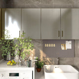ROSEROSA Peel and Stick Brushed Faux Metal Contact Paper Self-Adhesive Wallpaper Door Wrap Countertop Moulding Trim RM16