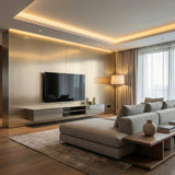 ROSEROSA Peel and Stick Brushed Faux Metal Architectural Film Self-adhesive Wallpaper Door Wrap Counter Top Border Mirror Molding Trim RM16