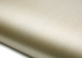 ROSEROSA Peel and Stick Brushed Faux Metal Contact Paper Self-Adhesive Wallpaper Door Wrap Countertop Moulding Trim RM17