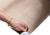 ROSEROSA Peel and Stick Brushed Faux Metal Contact Paper Self-Adhesive Wallpaper Door Wrap Countertop Moulding Trim RM19