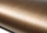ROSEROSA Peel and Stick Brushed Faux Metal Contact Paper Self-Adhesive Wallpaper Door Wrap Countertop Moulding Trim RM20