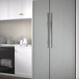 ROSEROSA Peel and Stick Brushed Faux Metal Contact Paper Self-Adhesive Wallpaper Door Wrap Countertop Moulding Trim RM24