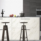 ROSEROSA Peel and Stick Matt Faux Marble Contact Paper Self-Adhesive Wallpaper Door Wrap Countertop Moulding Trim ST678